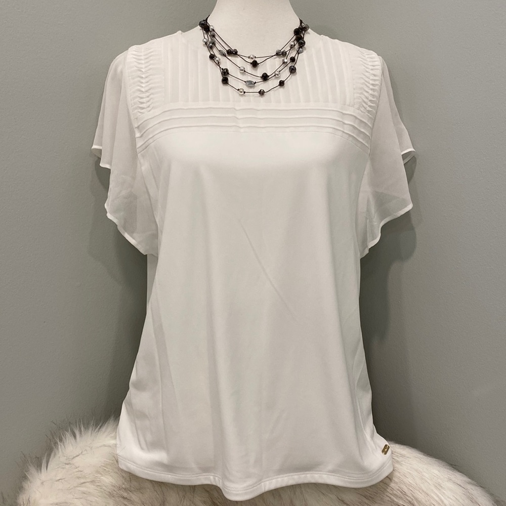 Women's Calvin Klein Short Flutter Sleeve